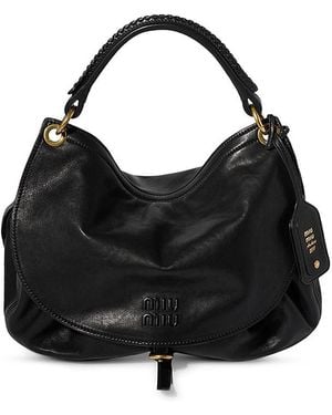 Miu Miu Rendez-Vous Leather Bag - Black