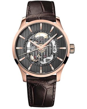 MIDO Multifort Skeleton Vertigo Watch, 42Mm - Gray