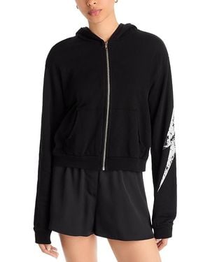 Aqua Mia Zip Hoodie - Black