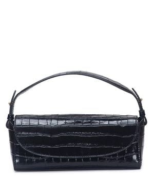 Vince Sabrina Croc-Embossed Leather Mini Top-Handle Bag - Blue