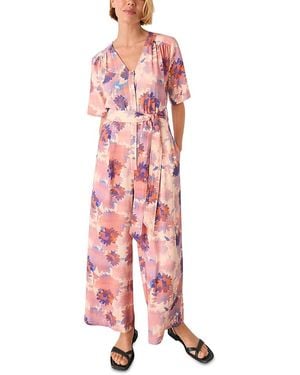 Whistles Wide Leg Jumpsuit - Pink