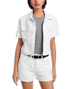 L'Agence Kirstie Crop Jacket - White