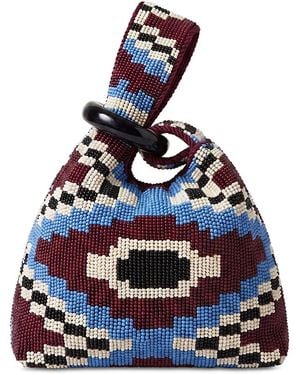 Veronica Beard Mini Beaded Handbag - Blue