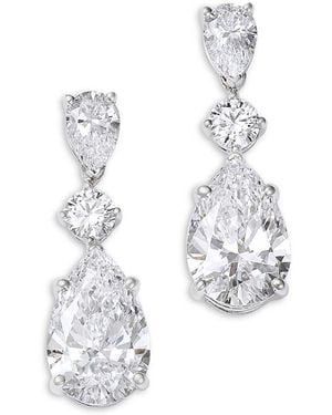 Bloomingdale's Fine Collection Luxe Collection Certified Lab Grown Diamond Mixed Cut Drop Earrings - White