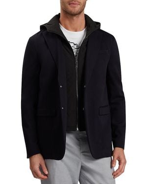 Ted Baker Ashb Jersey Blazer With Hooded Liner - Black