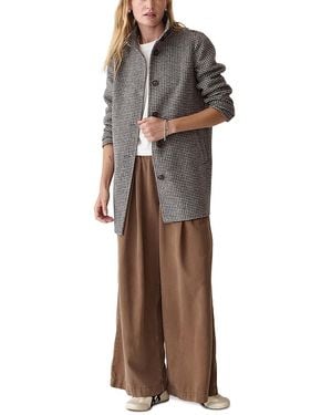 Marine Layer Stephanie Stand Collar Coat - Brown
