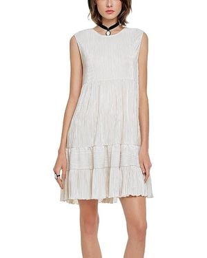 Anna Sui Plisse Babydoll Dress - White