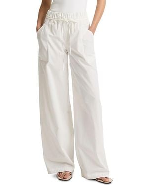Vince Mid Rise Cotton Drawstring Pants - White