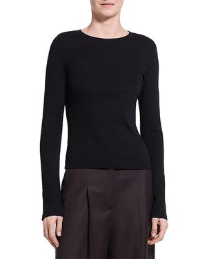 Theory Purl Soft Long Sleeve Tee - Black