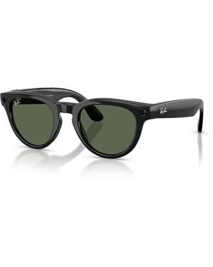 Ray-Ban Meta Headliner Round Ai Sunglasses, 51Mm - Green