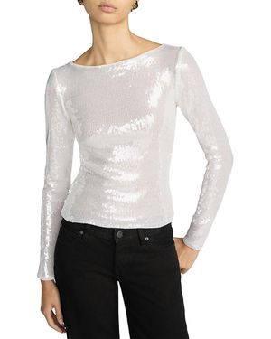 FRAME The Sequin Top - White
