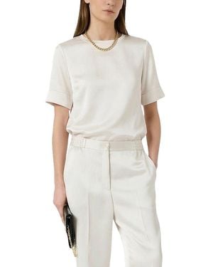Gerard Darel Cileia Cuffed Sleeve Top - White