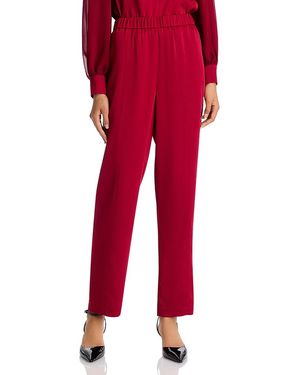 Misook Crepe De Chine Pants - Red
