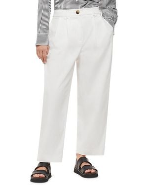 Whistles Petites Bethany Pleated Pants - White