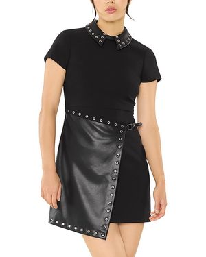 Likely Elia Faux Leather Dress - Black