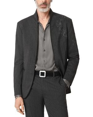 John Varvatos Bissell Regular Fit Floral Graphic Jacket - Gray
