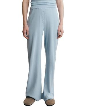 VIR VITA Pointelle Lounge Pant - Blue