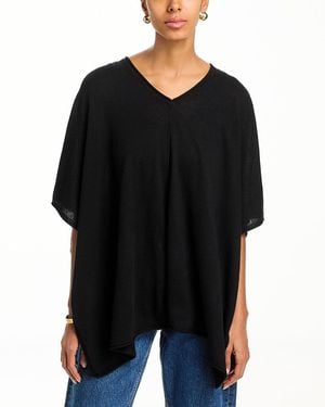 ATM Lightweight Cashmere Poncho Tee - Black