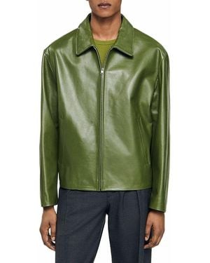 Sandro Leather Jacket - Green