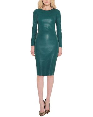 AS by DF Mrs Smith Stretch Leather Dress - Green