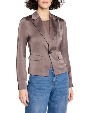 NIC+ZOE Day Gloss Tuxedo Jacket - Brown