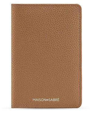 Maison De Sabre Leather Passport Holder - Brown