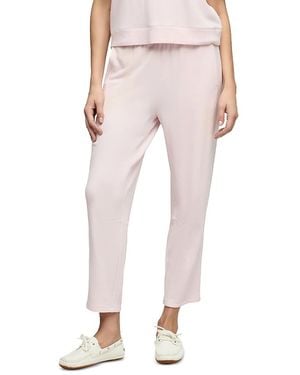Barefoot Dreams Brushed Fleece Seamed Ankle Pants - Pink