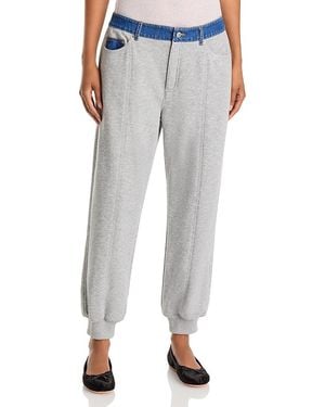 Cinq À Sept Corenna Denim Trim Jogger Pants - Gray