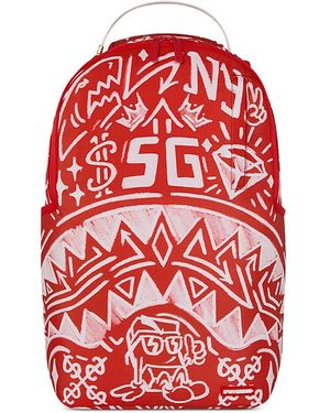 Sprayground Graffiti Wall Dlxsr Backpack - Red