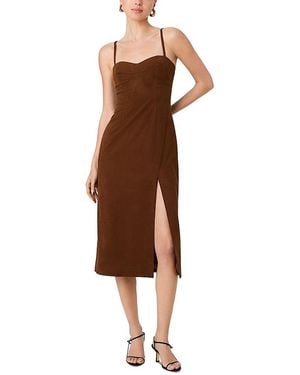 French Connection Sonja Faux Suede Dress - Brown
