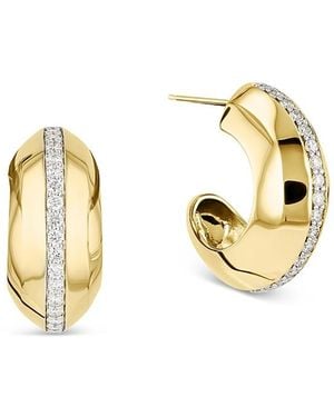 Phillips House 14K Affair Diamond Hoop Earrings - Metallic