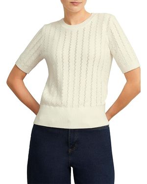 Hobbs Calla Knitted Top - White