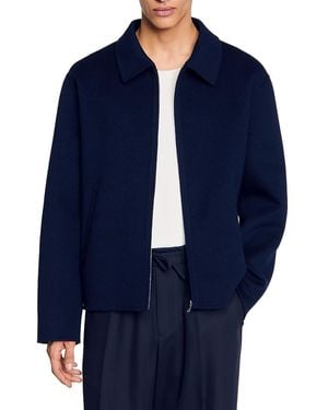 Sandro Double Face Jacket - Blue
