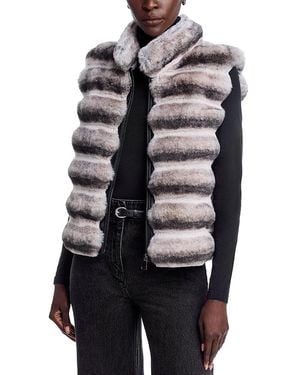 Adrienne Landau The Faux Chinchilla Vest - Multicolor