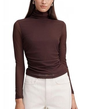 EVER NEW Halston Roll Neck Long Sleeves Top - Red