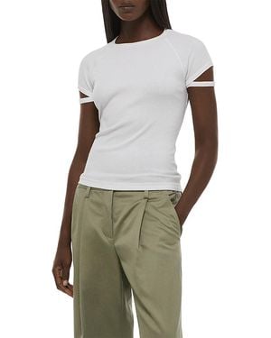 Helmut Lang Crewneck Raglan Crop Tee - Multicolor