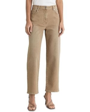 Reiss Selin High Rise Straight Leg Jeans - Natural