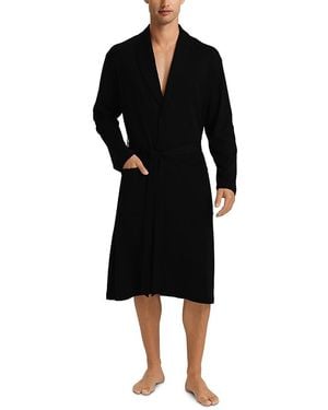 Hanro Night And Day Cotton Robe - Black