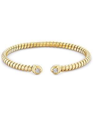Marina B 18K Lina Diamond Bangle Flex Cuff Bracelet, 0.26 Tcw - Metallic