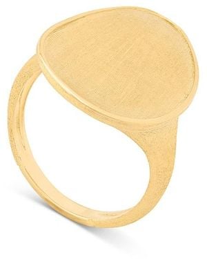 Marco Bicego 18K Lunaria Signet Ring - Metallic