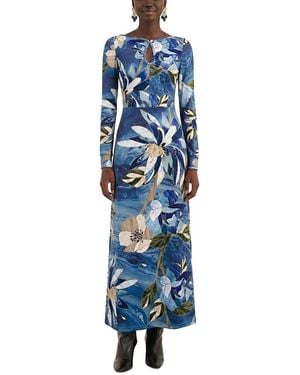 FARM Rio Dura Long Sleeve Maxi Dress - Blue