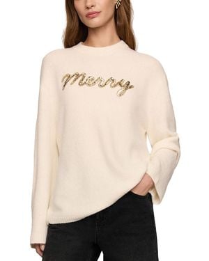 Z Supply Merry And Bright Sequin Embellished Sweater - Natural