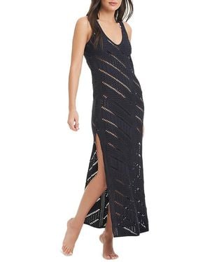 Red Carter Tank Cover-Up Dress - Black