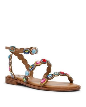 Steve Madden Tawnie Embellished Sandals - Brown