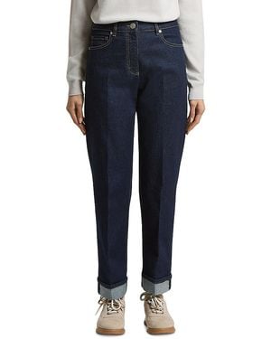 Peserico Stretch Cotton Denim Twill Pants - Blue