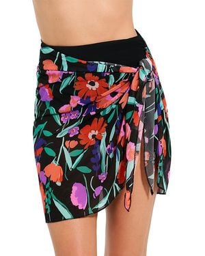 Gottex Sarong Wrap Mesh Skirt Swim Cover-Up - Red