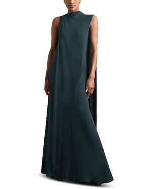 Reiss Greta Cape Back Gown - Blue