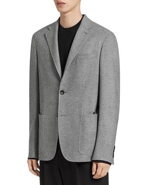 ZEGNA Melange Trofeo Wool & Cashmere Blazer - Gray