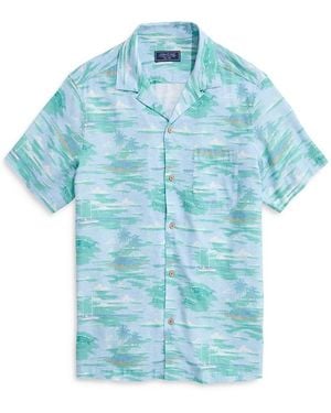 Vineyard Vines Island Life Regular Fit Short Sleeve Cabana Shirt - Blue