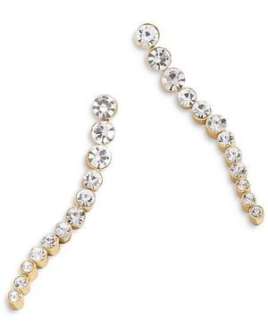 BaubleBar Meagan Cubic Zirconia Linear Drop Earrings - White